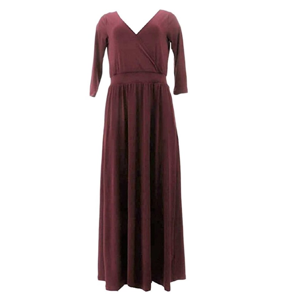Curations Surplice Knit Maxi Dress (245) X LARGE